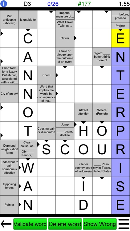 Arrow Crossword