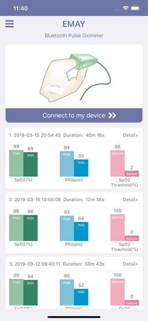 EMAY Bluetooth Pulse Oximeter(圖1)-速報App