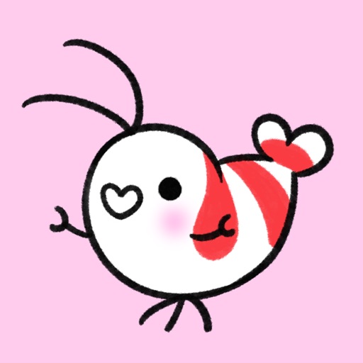 Shy Shrimp sticker icon