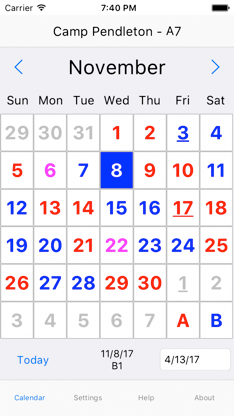 ShiftCal®  Camp Pendleton Fire screenshot 3