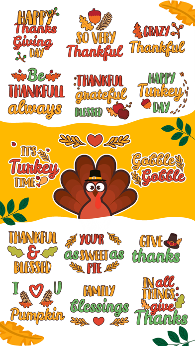 Screenshot #3 pour Thanksgiving Day Stickers *