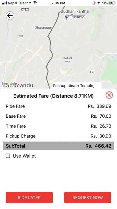 Taximandu User Screenshot