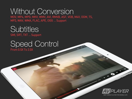 AVPlayerHD iPad app afbeelding 1