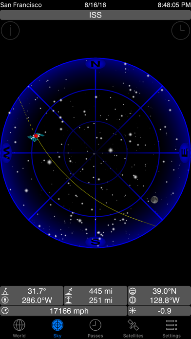 GoISSWatch ISS Tracking Screenshot
