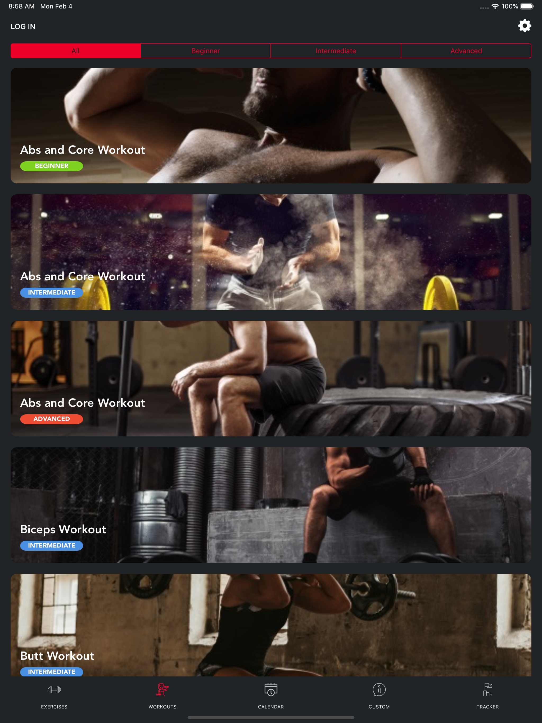 Weight-Lifting Workout Planner
