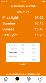 Sunset and Sunrise screenshot