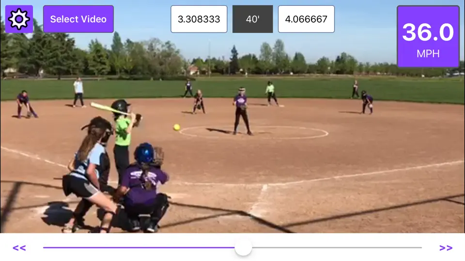 Softball Radar Gun + iPhone Screenshot 1