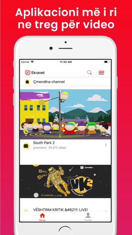 Ekranet: platforma per video
