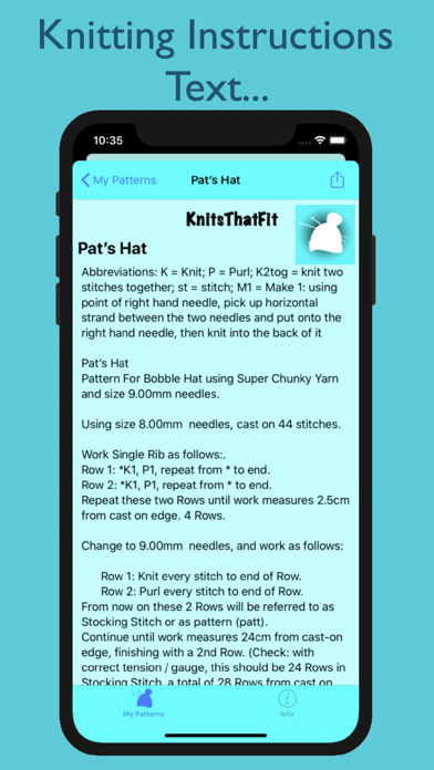 KnitsThatFit Hats Screenshot