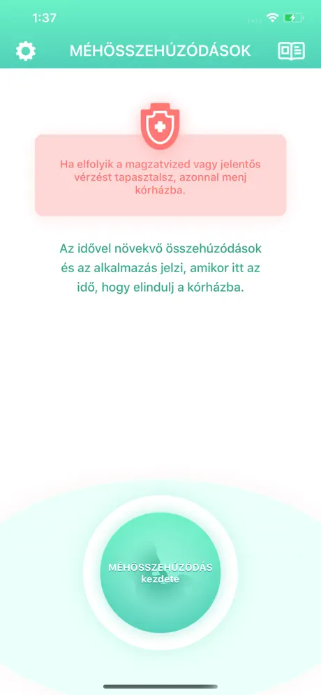 Méhösszehúzódás időzítő