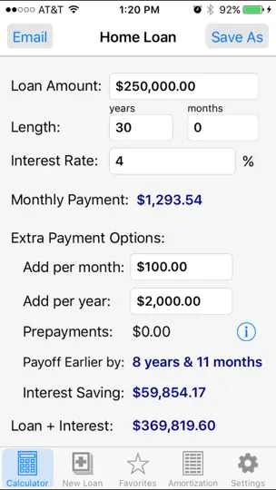 Capture d'écran de Loan Calculator Pro sur iPhone 5