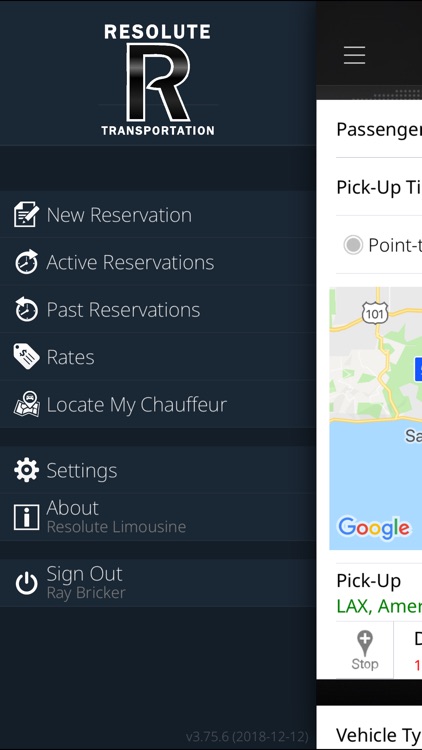 Resolute Limo VIP Travel App