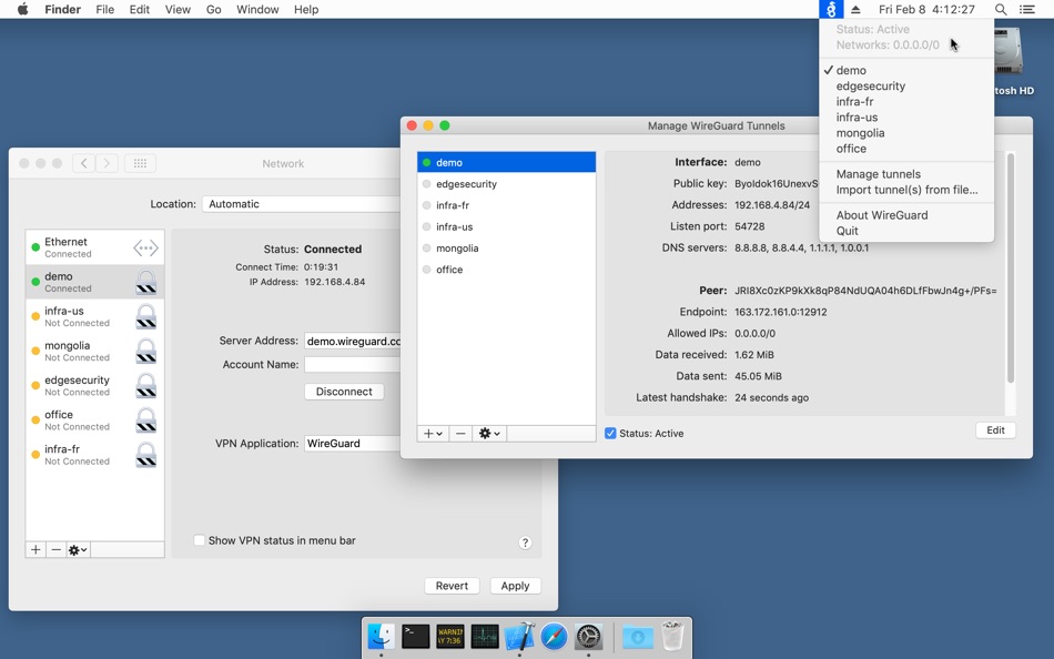 WireGuard (macOS) By: WireGuard Development Team WireGuard (macOS) By: WireGuard Development Team