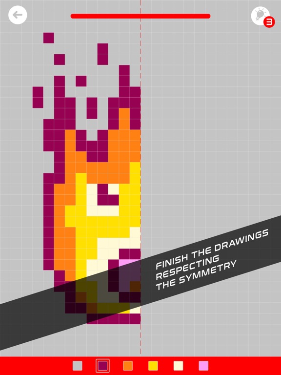 Pixel Art Symmetry Drawing iPad screenshot 1 - Entertainment app