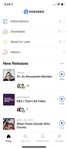 Game screenshot Podhero Podcast Player mod apk