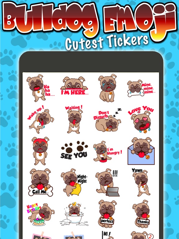 Screenshot #6 pour Bulldog Emoji Cutest Stickers