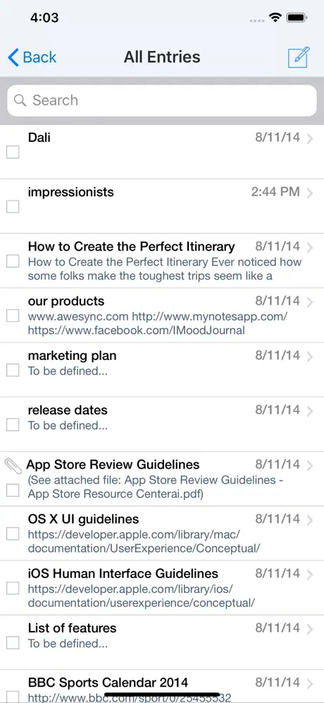 My Notes - HCL Notes mobile