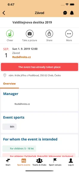 Game screenshot Sportuj v Chebu apk