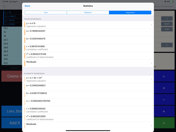 Statistics Calculator+++ screenshot-6