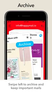 email client - swipe mail app iPhone Captures Décran 2