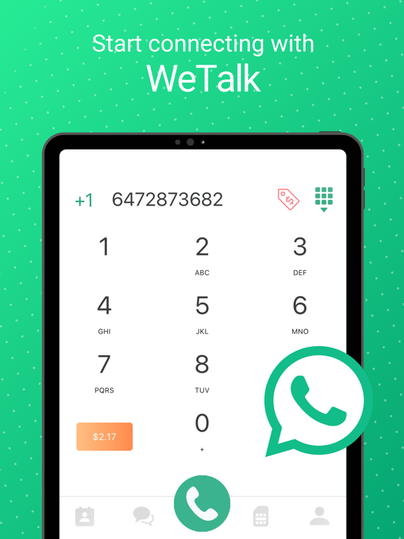 WeTalk- WiFi Calls & 2nd Phoneのおすすめ画像1