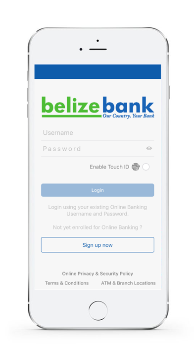 Belize Bank Mobile Banking Screenshot