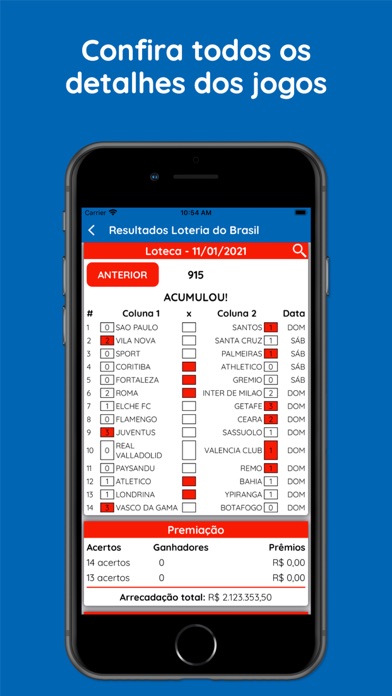 Resultados Loteria do Brasil Screenshot