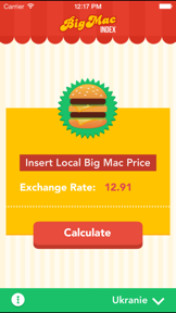 Big Mac Index App screenshot