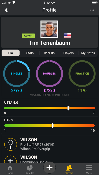 Smashpoint Tennis Tracker Screenshot