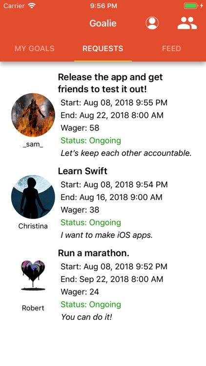 Goalie - Social Goal Tracker