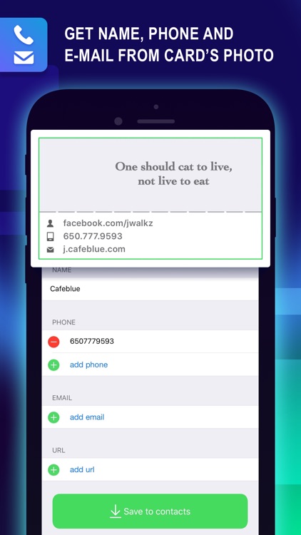 Business Card Holder: Contacts