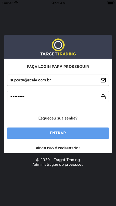 Target Trading App Screenshot