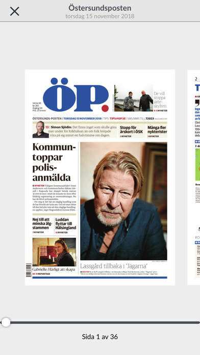 Östersunds-Posten e-tidning Screenshot