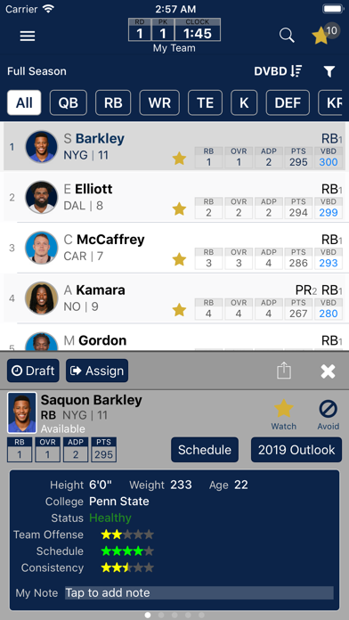 Screenshot #2 pour Fantasy Football Cheatsheet