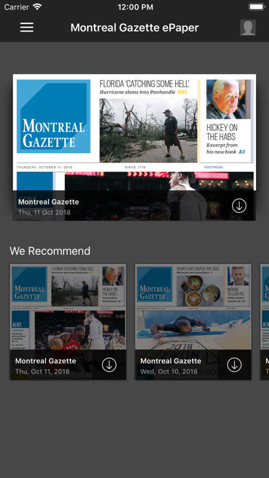 Montreal Gazette ePaper Screenshot
