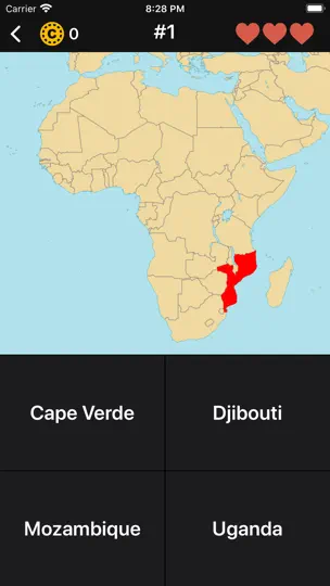 Скриншот Maps And Countries: Map Quiz на iPhone 4