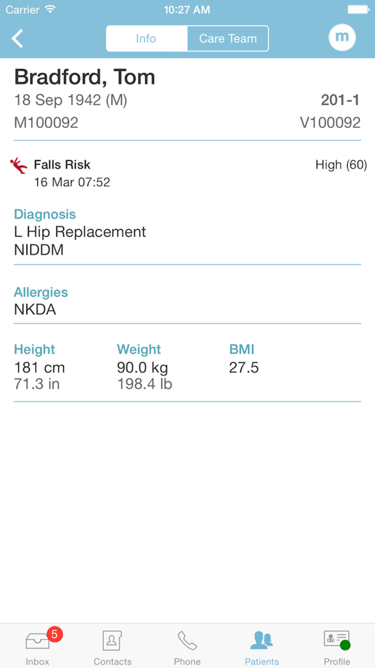 #5. PatientTouch Communications (iOS) By: PatientSafe Solutions