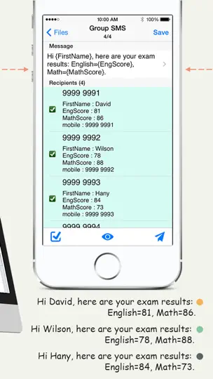Capture d'écran de SA Group Text Lite sur iPhone 2