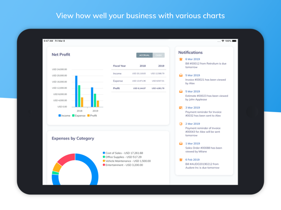 Invoicebillity iPad screenshot