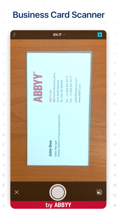 ABBYY Business Card Reader screenshot 1