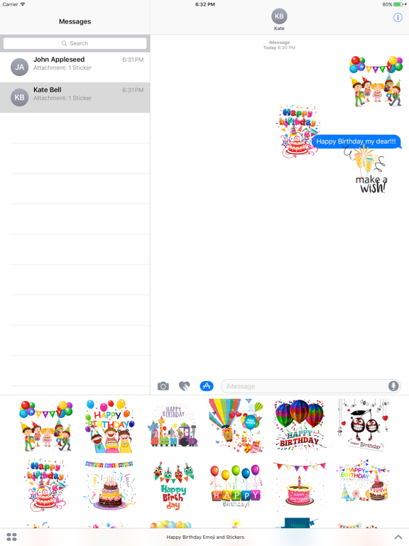 Screenshot #3 for Happy Birthday Emoji & Sticker