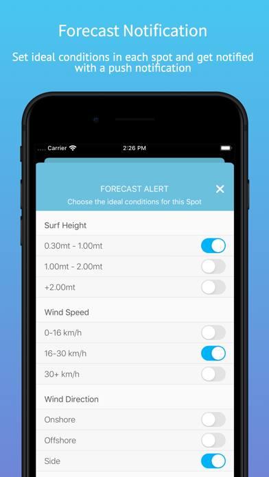 Line app Surf Forecast Screenshot