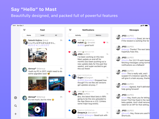 Mast: for Mastodon iPad app afbeelding 1