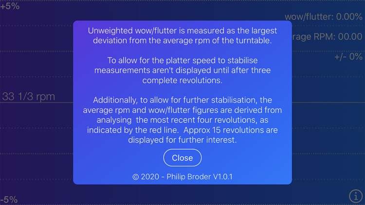 Wow Flutter -  RPM Testing