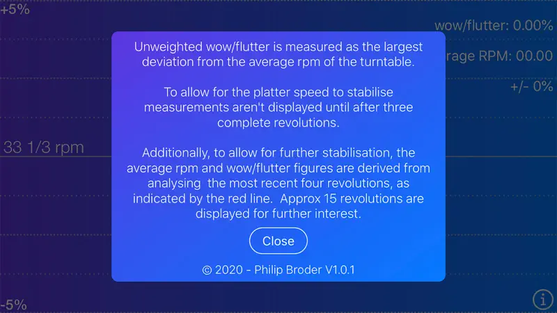 Wow Flutter -  RPM Testing screenshot 3 of 3