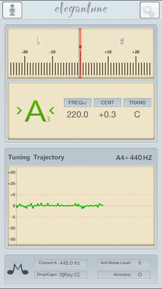 Screenshot #2 pour Elegantune Chromatic Tuner Pro