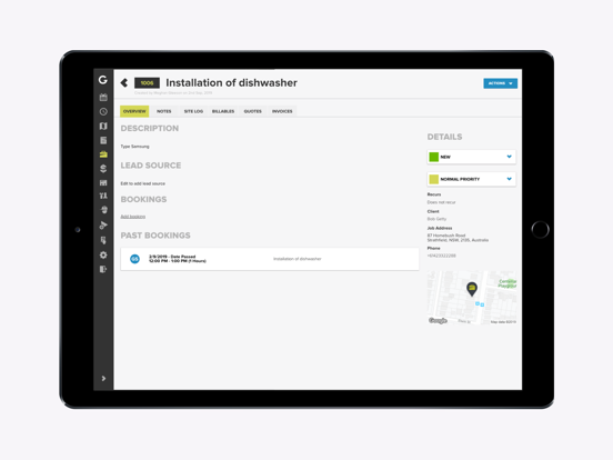 GeoNext - Job Management iPad screenshot 4 - Productivity app