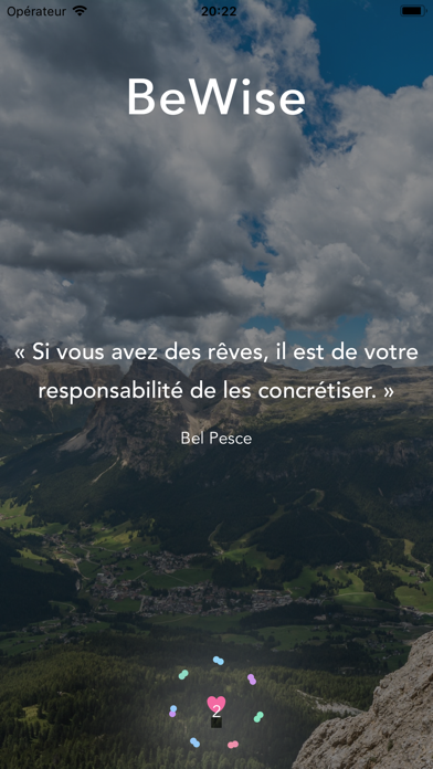 Screenshot #1 pour BeWise citations de motivation