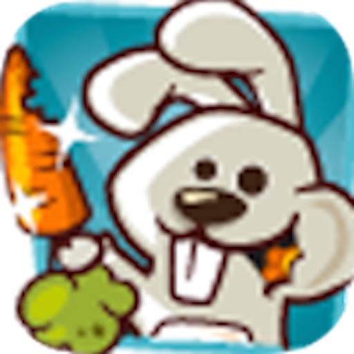 Rabbit eat radish icon