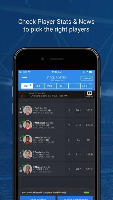 Screenshot #2 pour Sports Gamet Fantasy Football